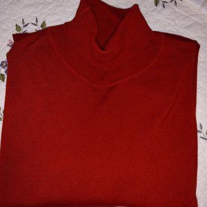 Men's Crimson Red Turtleneck Lightweight Sweater (Daniel Gray)  XXL